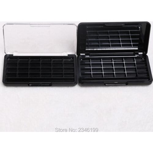15pcs/lot 24grids Commetic Powder Container, High Fashion Eyeshadow Powder Compact Case, DIY Empty Plastic Lip Balm Subpackage