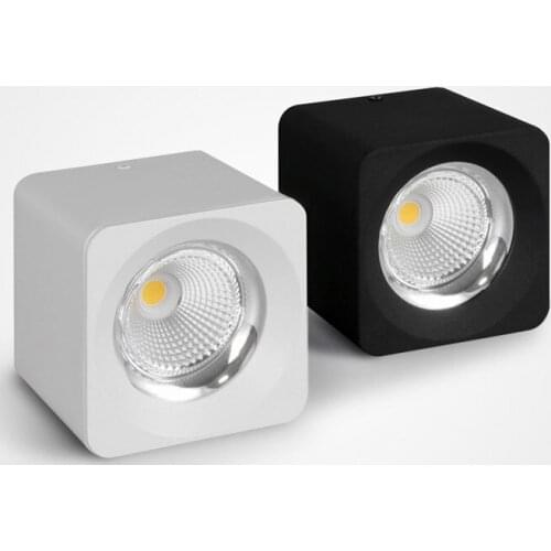 Square Dimmable COB LED Downlights 9W 15W 20W LED Ceiling Spot Lights 110-240V LED Ceiling Lamps Warm/Cold White Indoor Lighting