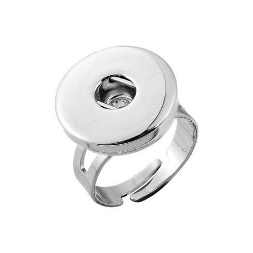 Hot sale JZ0006 Simple Round snap rings trendy adjustable fit 18MM snap buttons DIY fittings wholesale women
