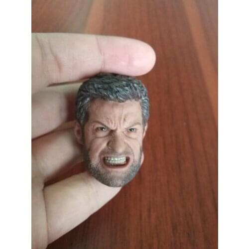 1:6 Scale Male Head Sculpt Model Toys Head Carving Angry Version Fit 12" Male Action Figure Accessory