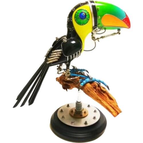 Steampunk Animals Mechanical Model 3D Metal Assembled Models Kit Ornaments Gift For Home Decor Crafts - Toucan
