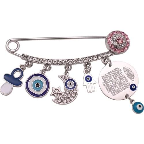 Muslim Quran AYATUL KURSI Turkish evil eye brooch baby pin