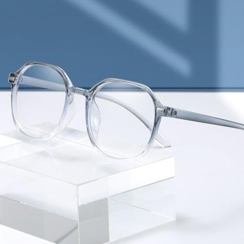 Women Eyeglasses Anti-Blue Light Computer Reading Glasses Men Round Transparent Spectacle Eyewear Gradient Glasses Frame