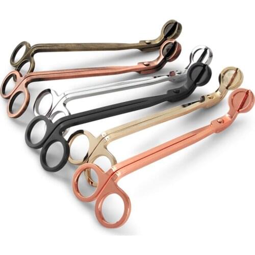 Candle Wick Trimmer Stainless Steel Oil Lamp Trim scissor tijera tesoura Cutter Snuffer Tool Hook Clipper 17cm LX8262