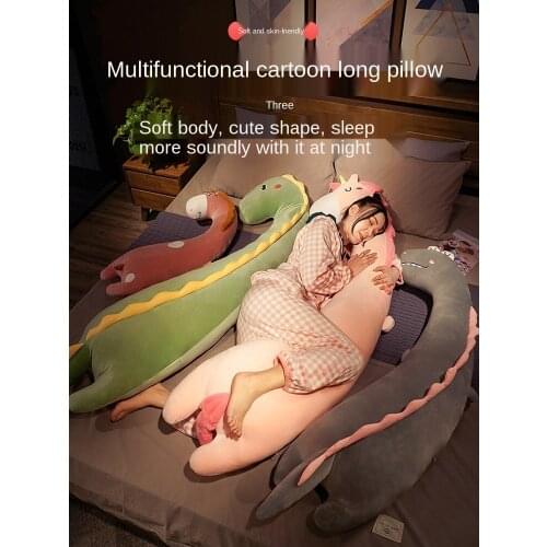 Cute Pillow for Girls Sleeping Leg-Supporting Pillow Boys Style Bedside Cushion Bedroom Bed Pillow Long Pillow Side Sleeping