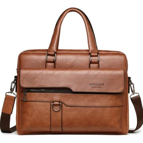 Mens bags laptop bag 14 inch leather bag for men handbag man crossbody bag for documents a4 high quality Men handbag