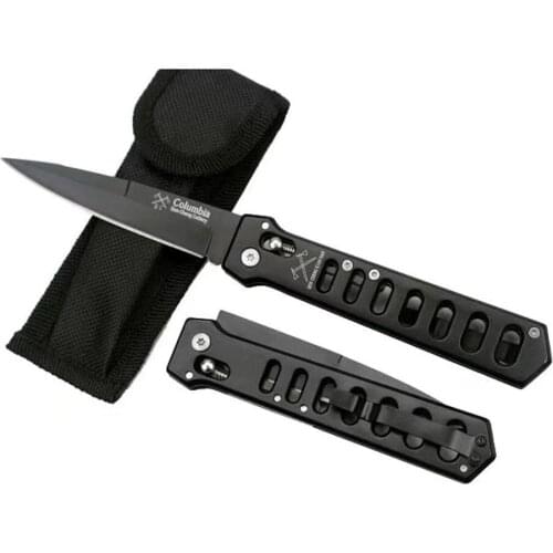 Tactical Folding Black Blade Hunting Knife Fruit Small Straight Mini Handle EDC Pocket Outdoor Tools Camping Survival Cutter
