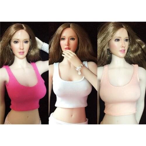 1/6 scale Sexy Female Soldier Vest T-Shirt Sleeveless Clothing for 12inch Phicen Tbleague Action Figure Accessories