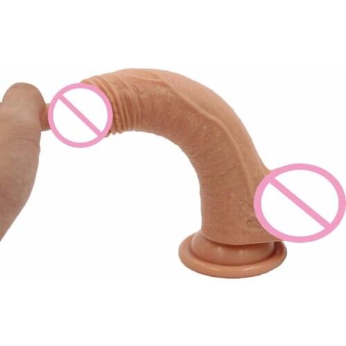 100% Silicone Soft Huge Dildo Realistic Flexible Penis Dick Big Dildos With Strong Suction Cup Adult Sex Toys For Woman Sex Shop