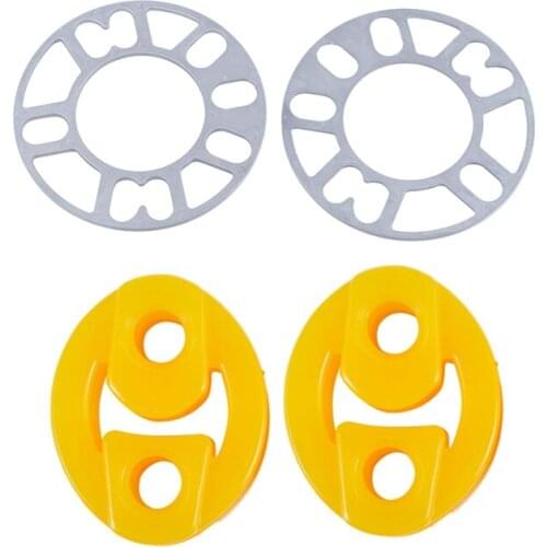 2 Pcs 4 hole and 5 hole Wheels Wheel Rims Spacers & 2 Pcs Rubber 2 Holes Race Car Muffler Exhaust Hanger Bushing