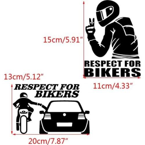 3D Respect for c.clists Waterproof Reflective Biker Motorcycle Car Sticker Decal Q9QD