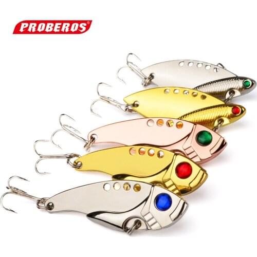 5-color VIB gold bait Guiyu Road bait 6cm/11g fishing bait 5pcs fishing lure 6# hook ABS Hard bait MIX colors