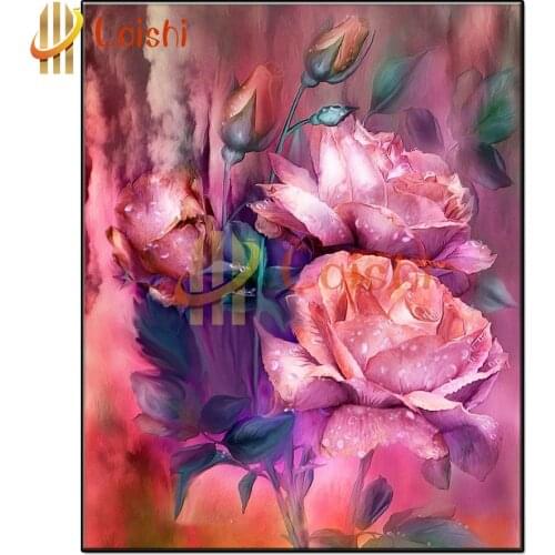 Diamond painting Abstract doodle flower cross stitch DIY craft square drill diamond embroidery mosaic cyrstal beads decoration
