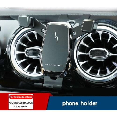Car Mobile Phone Holder For Mercedes Benz A Class W177 CLA C118 W118 CLA250 220 A180 A200 AMG Air Vent GPS Gravity Bracket Stand