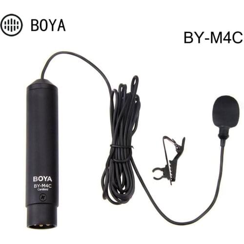 Boya By-M4C Lavalier Microphone Slr Output Condenser Mic for Sony Panasonic Camcorders Zoom Audio Recorder Video Record
