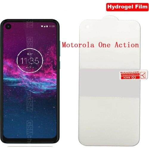 For Motorola One Action Hydrogel Film for Motorola One Action Screen Protector Protective Case for Moto One Action