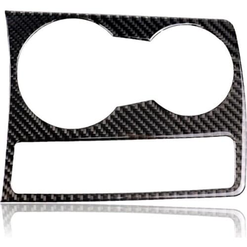 Hot sale Fit for Audi A5 A4 B8 2009-2015 Carbon Fiber Trim Cup Holder Decorative Frame Decal Cover Sticker Cover Car