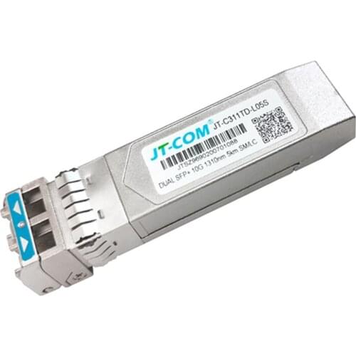 JT-COM 10G SFP+ Duplex LC SFP Module Single Mode 5Km Optical Fiber Module 1310Nm for Mikrotik/Huawei Switch