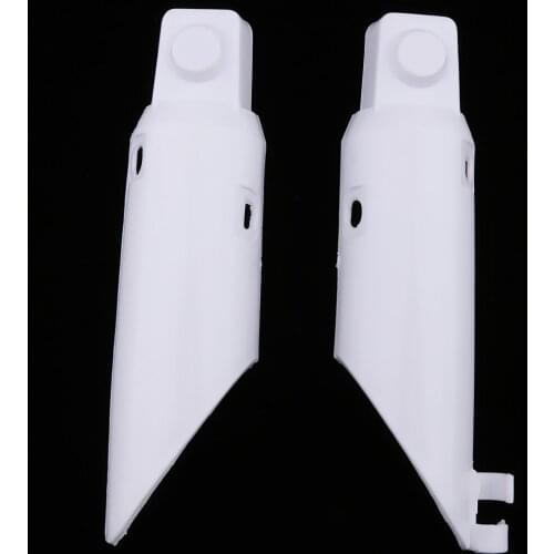 2 Pieces Motorbike Fork Guard Protectors Cover Set Plastic For CRF 50 - White