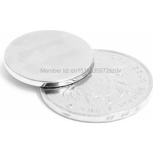 100pcs Strong Round Dia 20mm x 2mm N35 Rare Earth Neodymium Magnet Art Craft Fridge 20x2mm