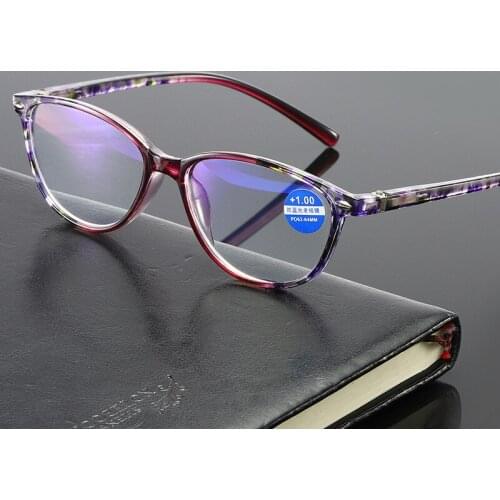 Iboode Fashion Printed Reading Glasses Men Women Anti Blue Light HD Presbyopic Eyeglasses +1.0 +1.5 +2.0 +2.5 +3.0 +3.5 +4.0