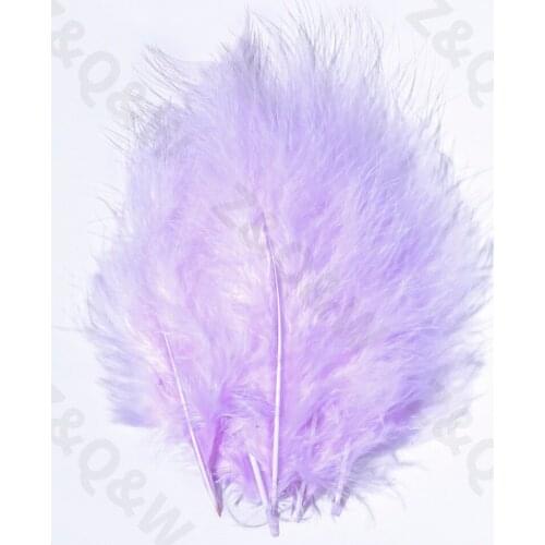 Natural 10-15CM turkey full down feathers 4-6 inches dyed light purple 100-500 DIY crafts jewelry dream catcher accessories