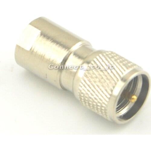 Nickel Plated FME Male to Mini UHF Male Straight Connector RF Coax Adapter
