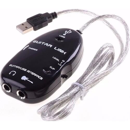 Wholesale Hot Guitar Cable Audio USB Link Interface Adapter For MAC/PC Music Recording Accessories For Guitarra Players Gift
