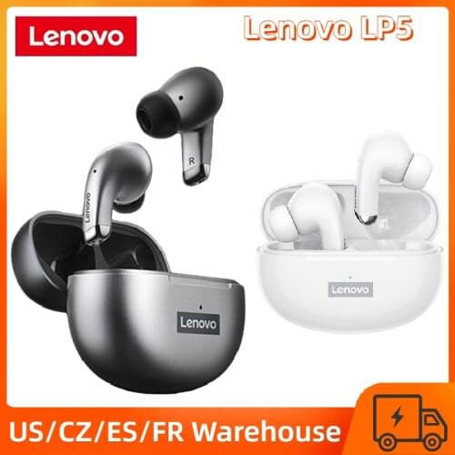 Original Lenovo LP5 Wireless Earphone BT5.0 Noise Cancellation Wateroof Sports Earbuds Dynamic Driver In-ear Headset with Mic