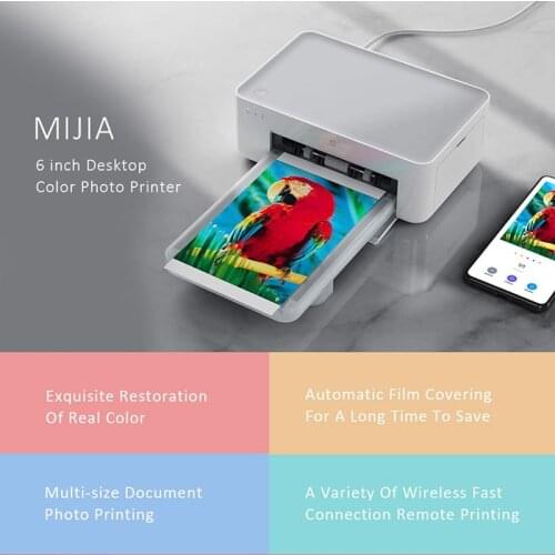 Original Xiaomi Mijia Wireless Photo Printer for IOS Dye Sublimation Android Smart PC Wifi BT Connected Photo Printer