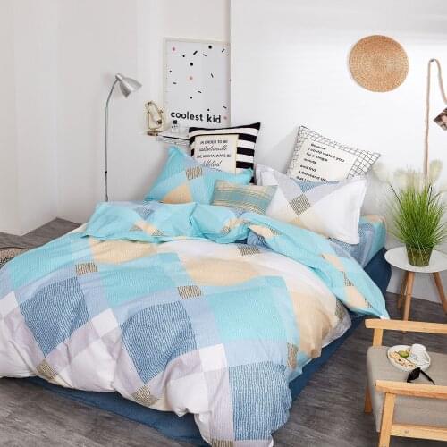 Quilt cover + pillowcase) 3-piece set of bedding, sheet quilt cover, sanded student dormitory sheet quilt cover