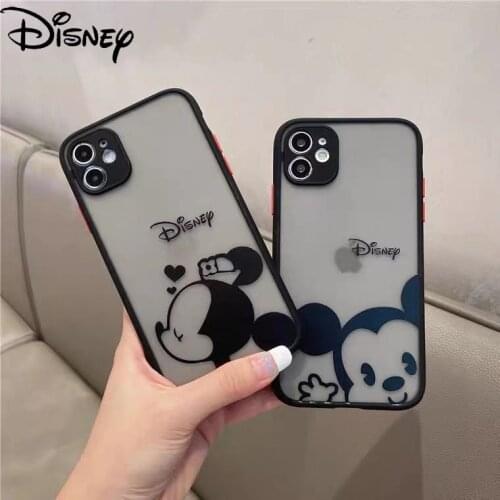 Disney Mickey Mouse for IPhone 7/8P/X/XR/XS/XSMAX/11/12Pro/12mini Frosted Transparent Simple Soft Case