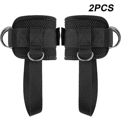 2Pcs Gym Adjustable Sports Anklet Ring Ankle Strap Used For Cable Machine Fitness Thigh Groove Weight Increase Exercise Ankle
