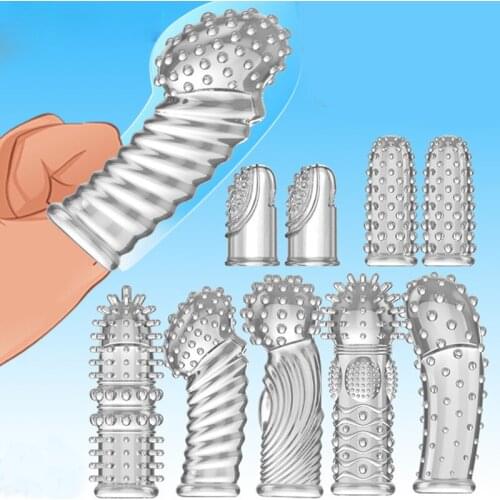 Finger Sleeve G-Spot Massage Silicone Adult Masturbation Sex Massage Pussy Exotic Accessories Sex Vibrator Toys For Women Shop