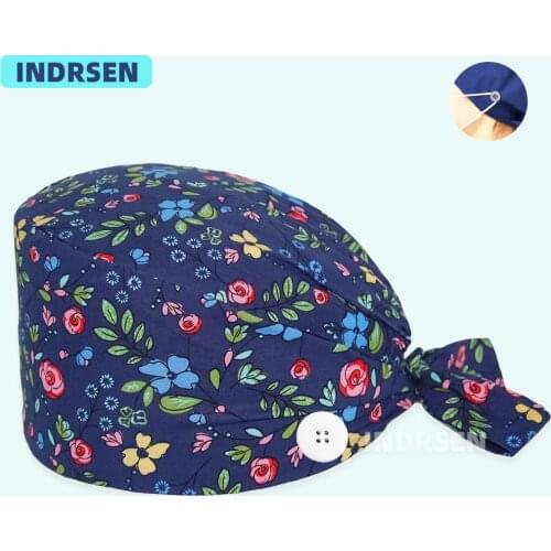 Scrub Hat Dustproof Hats Printed Nurses Beauty salon Dentist Physician Clinic Nurse Doctors Nursing Working Scrubs Surgicals Cap
