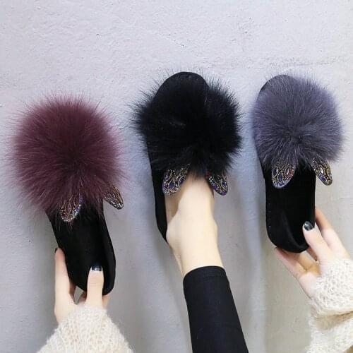 Women Female Shoes All-Match Casual Sneaker Modis Slip-on Round Toe Loafers Fur Shallow Mouth New Dress 2020 Slip On Moccasin