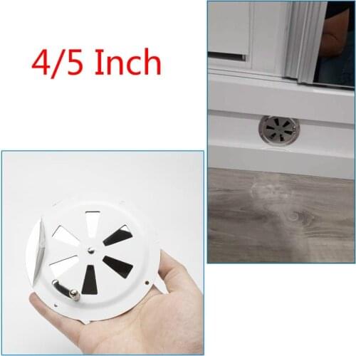 New 4 /5 Inch Stainless Steel Round Air Louver Vent & Side Knob Opening Grille Cover Marine Boat Ventilation Louvered Vents