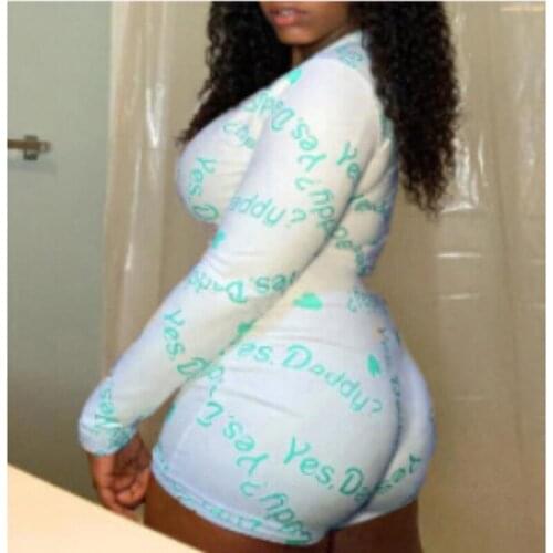 Womens Long-Sleeve Top Sleep Romper V-Neck Jumpsuit Gym Tight Leisure Wear Home Casual Suit