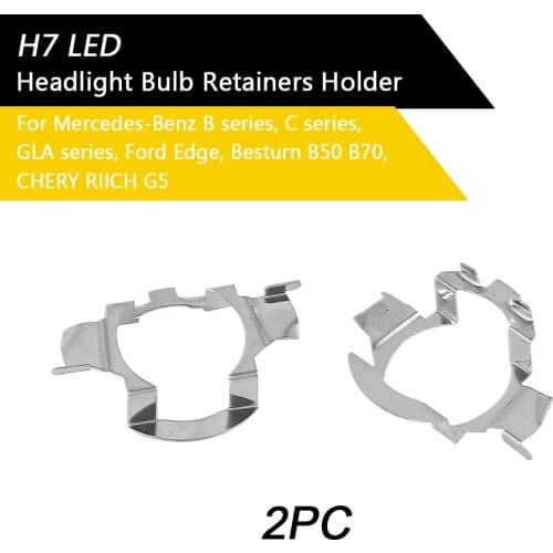 2Pcs H7 LED Car Headlight Bulb Base Holder Adapter Socket For Mercedes-Benz BMW Audi Headlamp Mount Stand For Nissan MK6 Jetta