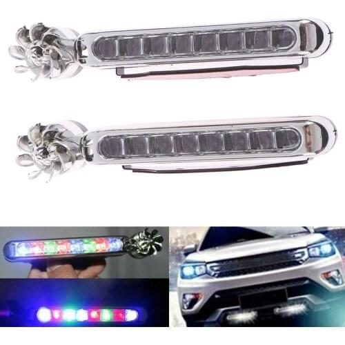 2Pcs Wind Power 8 LED Car Daytime Running Light Fog Lamp Car Driving Day Light