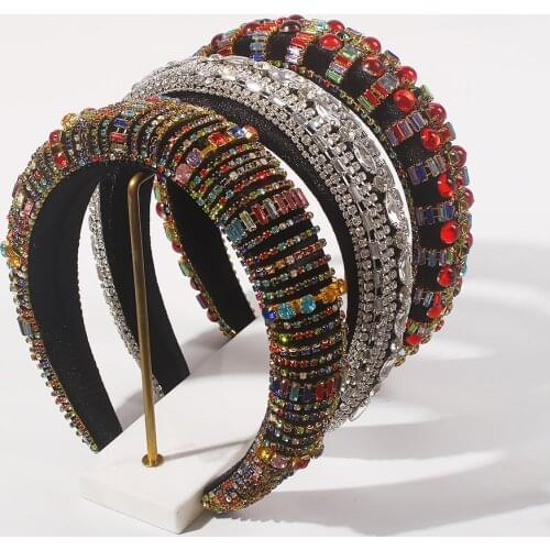 2020 New Headbands for Women Girls Shiny Luxury Rhinestone Hairband Women Hair Accessories Diamond Hair Band Crystal Headwear