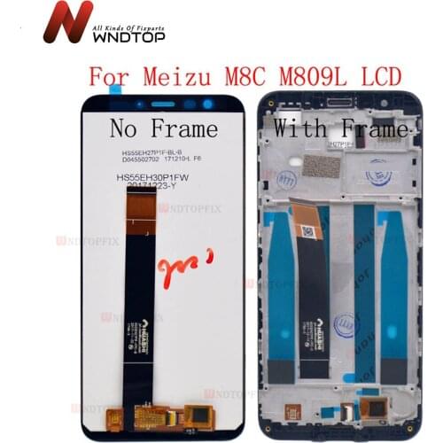5.45"Inch LCD For Meizu M8C LCD Display Touch Screen Digitizer Assembly With Frame Replacement Parts M809L dispay