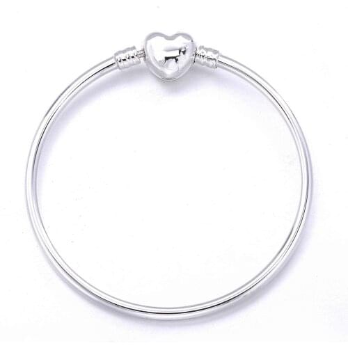 Ajax Top Selling 100% 925 Sterling Silver Charm Bracelet Original Beads Chain Silver Bracelet Bangle For Women