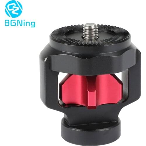 BGNing Rosette Extension Mount Connector Adapter w/ M6 Screw Thread For SLR DSLR Camera Cage Wooden Handgrip w/ Red Locking Knob