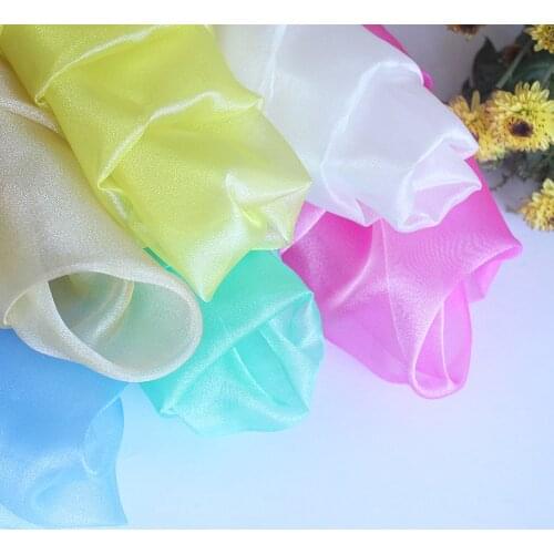 Shiny organza fabric wedding party birthday decoraction DIY sewing fanric