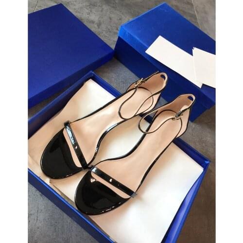 Classic Brand Womens Shoes Peep Toe Shallow Sandals Genuine Leather Womens Shoes High Quality Fashion Versatile Stiletto Heels