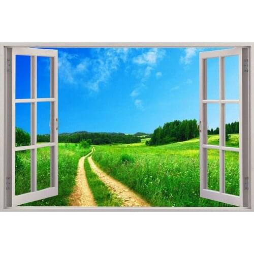 Dpsprue 5D Diy Full Square Round Stone Diamond Painting Embroidery Daimond Mosaic Window Green Road Rhinestone Cross Stitch Gift