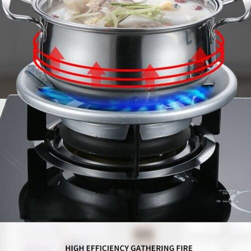 Energy Saving Gas Stove Cover Windproof Disk Windshield Bracket Universal Round 8Claws