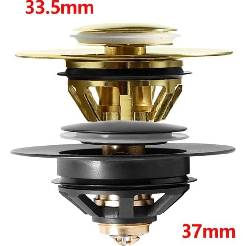 Bounce Core Pop-Up SINK DRAIN Bathroom Basin Sink Filter Stopper Hair Catcher Strainer Accessories 33.5mm/37mm Stainless Steel