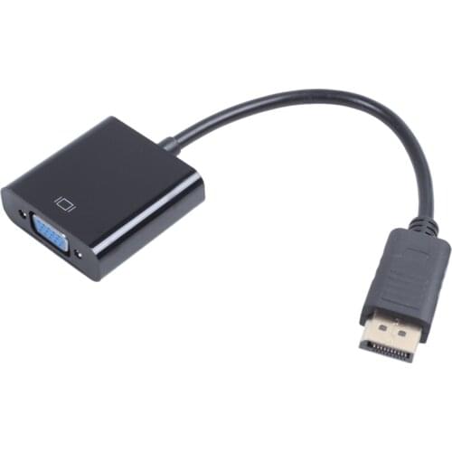 1080p DP DisplayPort Male to VGA Female Converter Adapter Cable Stock